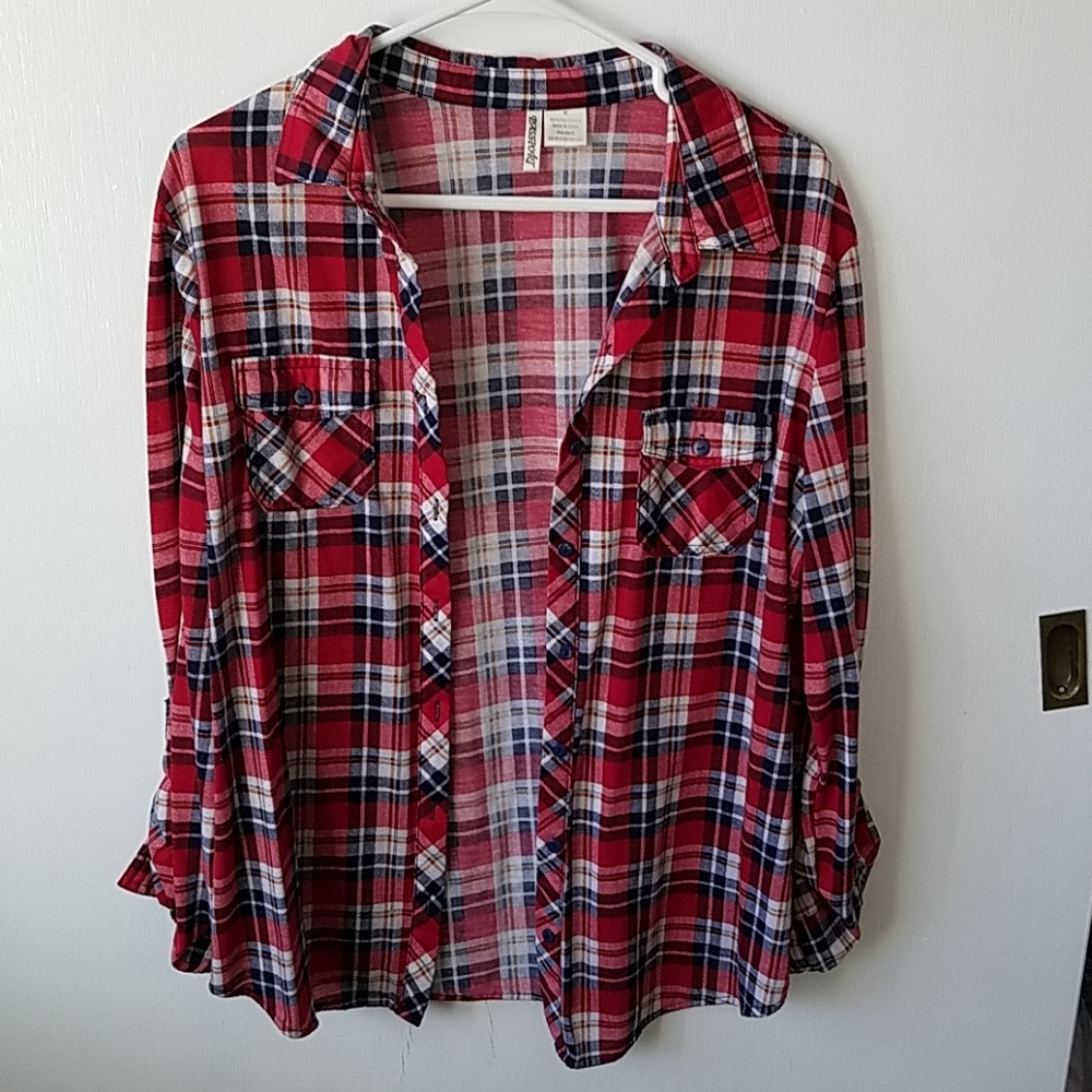 Lightweight Plaid Button Down